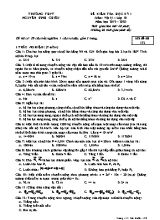 Đề kiểm tra học kỳ I môn Vật lý Lớp 10 - Mã đề 132 - Năm học 2019-2020 - Trường THPT Nguyễn Đình Chiểu